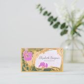 Florals PAPIER, FORMULAR & GRÖSSE OPTIONEN - Visitenkarte (Stehend Vorderseite)