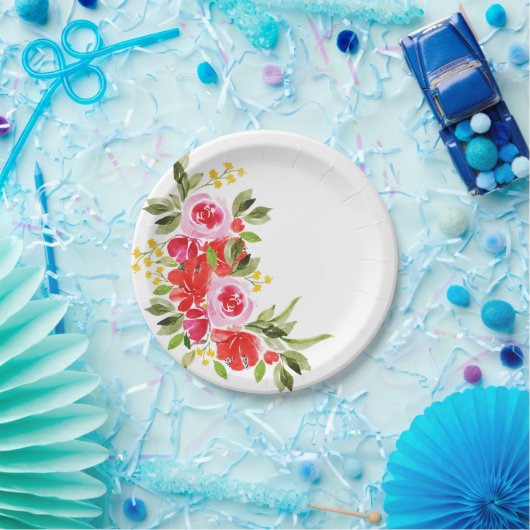 Florals Pappteller (Party)