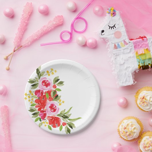 Florals Pappteller (Party)