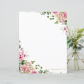 Florals Pink Elegant individuell anpassbar (Stehend Vorderseite)