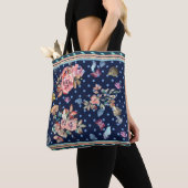 Florals, Polka Dots, Aquarell, Marinehintergrund Tasche (Von Nahem)