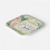 Florals Sage Green Brautparty Pappteller (Gewinkelt)