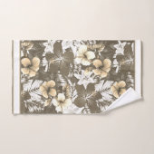 Florals Taupe, Ivory, White Blends Badhandtuch Set (Handtuch)