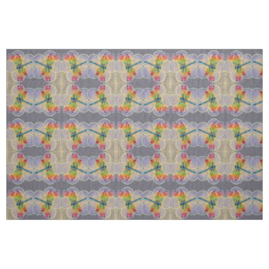 Florals und Dragonflies Stoff (Fat Quarter (45,7 x 55,9 cm))