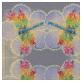 Florals und Dragonflies Stoff (Nahaufnahme)
