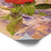 Florals Vintag Digital Collage Poster (Ecke)