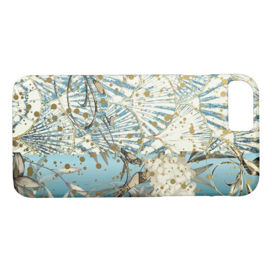Florals, Vögel, Muscheln Case-Mate iPhone Hülle (Rückseite (Horizontal))