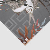 Florals, Vögel, Schiefergrauen Hintergrund Decoupa Seidenpapier (Ausschnitt)