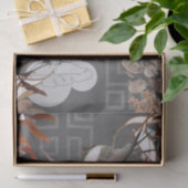 Florals, Vögel, Schiefergrauen Hintergrund Decoupa Seidenpapier (Geschenk)