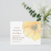 Florals Watercolor Save the Date Postcard Ankündigungspostkarte (Stehend Vorderseite)