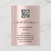 Florals Wreath Rose QR Code Body SculptingStylist Visitenkarte (Rückseite)
