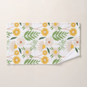 Florals Yellow Daisies and Greenery Badhandtuch Set (Handtuch)