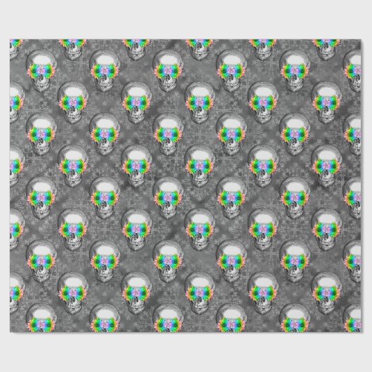 FLORALSKULL GESCHENKPAPIER (Flach)