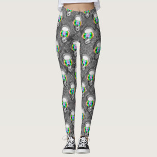 FLORALSKULL LEGGINGS