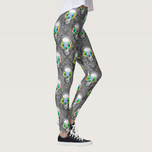 FLORALSKULL LEGGINGS (Rechts)