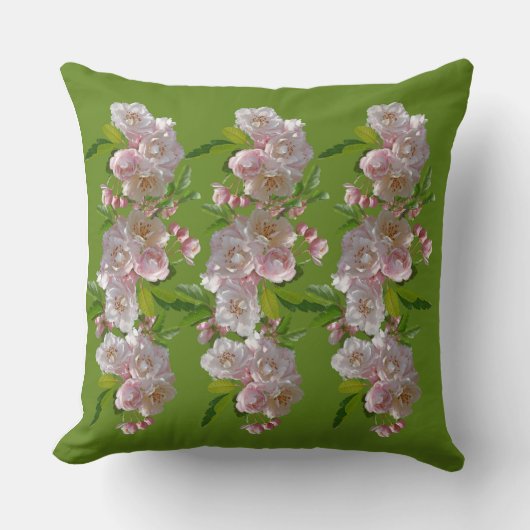 FloralThrowPillow CozyDecor BloomInStyle Elegan Kissen (Vorderseite)