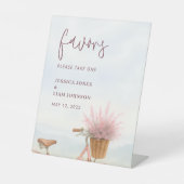 FloralVintage Fahrradverleih-Partei bevorzugt Unte Sockelschild (Vorderseite)