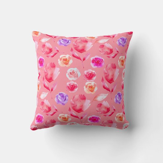FLORALWASSERFARBROSE DURCH PILLOW KISSEN (Rückseite)