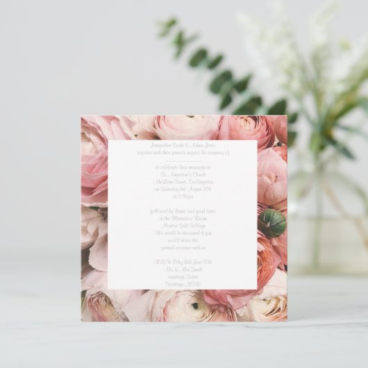 FLORALWUNDERSCHREIBUNG EINLADUNG (Stehend Vorderseite)