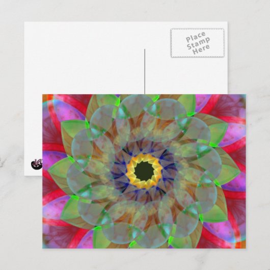 Floramoeba Gold Postkarte (Vorne/Hinten)