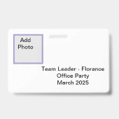 Florance ID Abzeichen Ausweis (Rückseite)