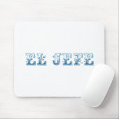 Floreado Logo EL Jefe Blau azul Mousepad (Mit Mouse)
