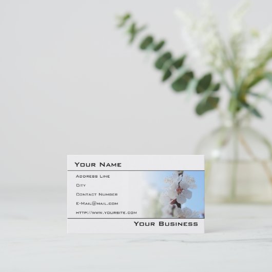 Floreal Elegante Business Card Visitenkarte (Stehend Vorderseite)