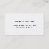 Floreal Elegante Business Card Visitenkarte (Rückseite)