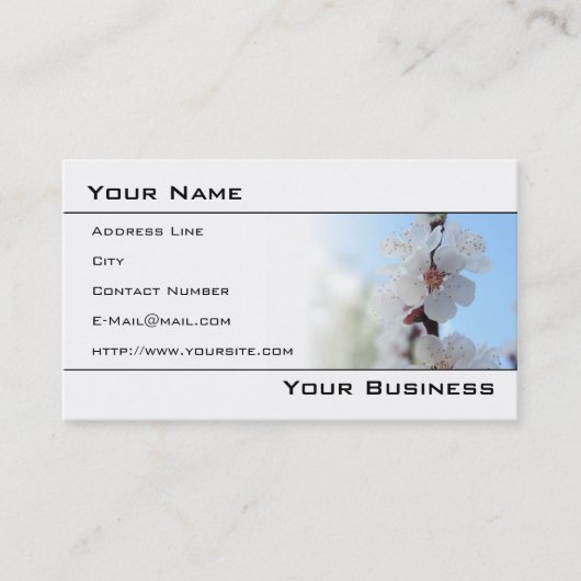 Floreal Elegante Business Card Visitenkarte (Vorderseite)