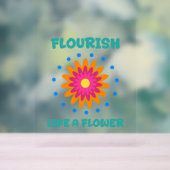 Florece como una flor acrylschild (Neutral)