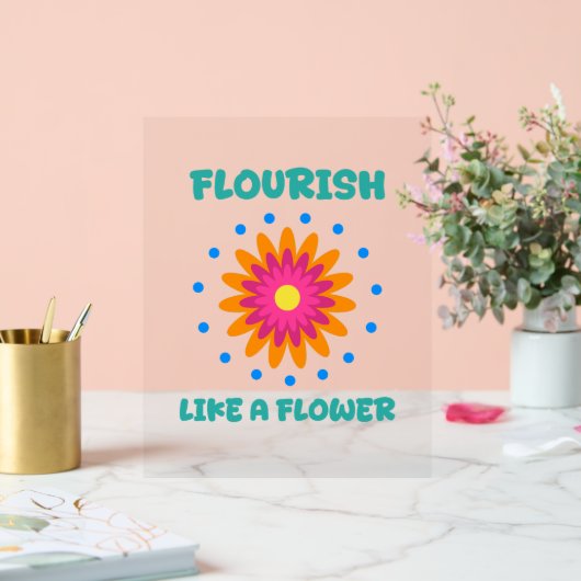 Florece como una flor acrylschild (Hochzeit)