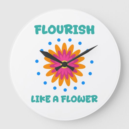 Florece como una flor große wanduhr (Vorderseite)