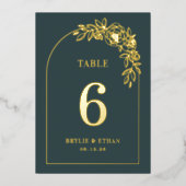 FLORENARCHIV REAL FOIL Tischnummer Card (Vorderseite)