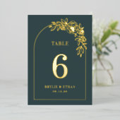 FLORENARCHIV REAL FOIL Tischnummer Card (Stehend vorne)