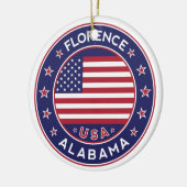 Florence, Alabama, USA, Keramik Ornament (Links)