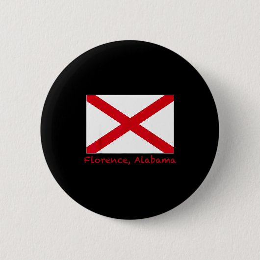 Florence Alabama USA State Flag Souvenir Button (Vorderseite)