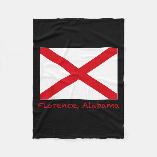 Florence Alabama USA State Flag Souvenir Fleecedecke (Vorderseite)