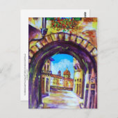 FLORENCE ANTIQUE ALLEY VIEW CHURCH CESTELLO POSTKARTE (Vorne/Hinten)