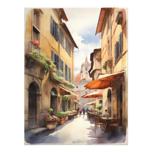 Florence Aquarellkunst Fotodruck