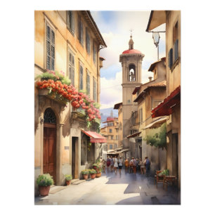 Florence Aquarellkunst Fotodruck
