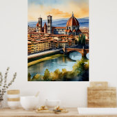 Florence Aquarellkunst Poster (Küche)