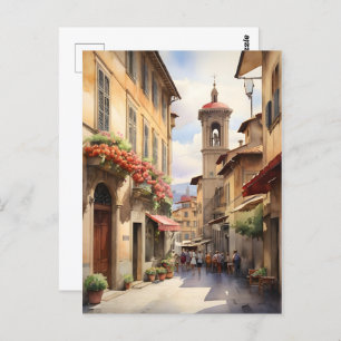 Florence Aquarellkunst Postkarte