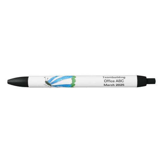 Florence Black Trim Pen Kugelschreiber (Vorderseite)