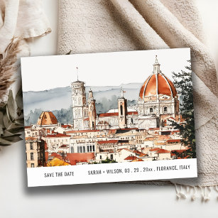 Florence Cathedral Italien Wasserfarbe Save the Da Postkarte