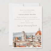 Florence Cathedral Italien Wasserfarben Brautparty Einladung (Vorderseite)