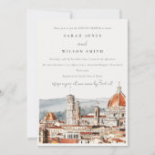Florence Cathedral Italien Wasserfarben Paare Dusc Einladung (Vorderseite)