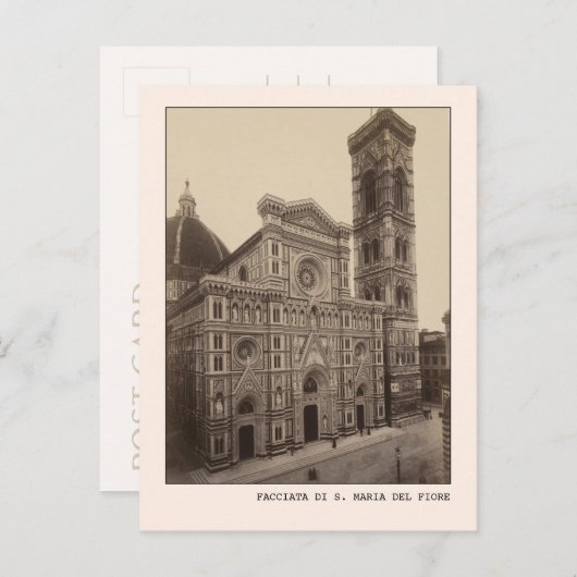 Florence Church Facciata di S Maria Del Fiore Postkarte (Vorne/Hinten)