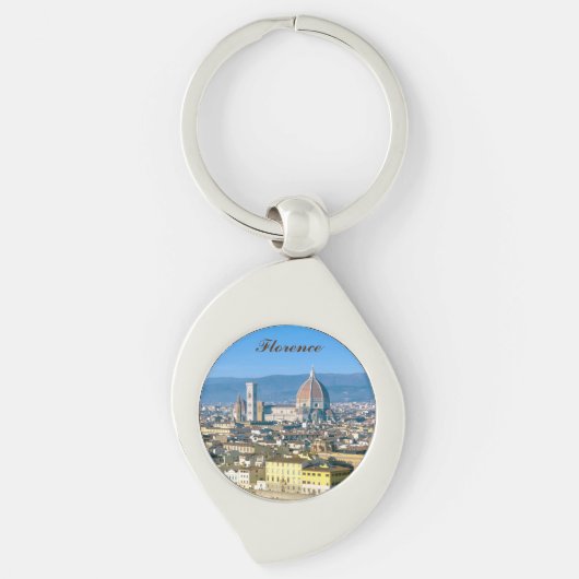 Florence cityscape with Duomo cathedral  Schlüsselanhänger (Vorderseite)