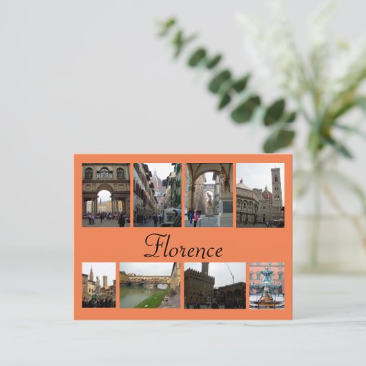 Florence Collage Postkarte (Stehend Vorderseite)