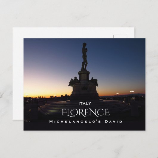 Florence, David Postkarte (Vorne/Hinten)